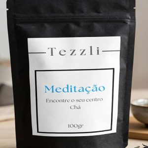 Chá Meditação da Tezzli: acalma, reduz o ruído mental, eleva levemente o humor e combater a melancolia.