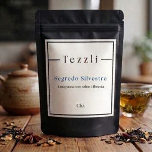 Chá, Tezzli, Tea, segredo silvestre, rooibos, frutas da floresta